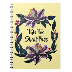 Carnet "This Too Shop Pass" Aquarelle Lily Wreath