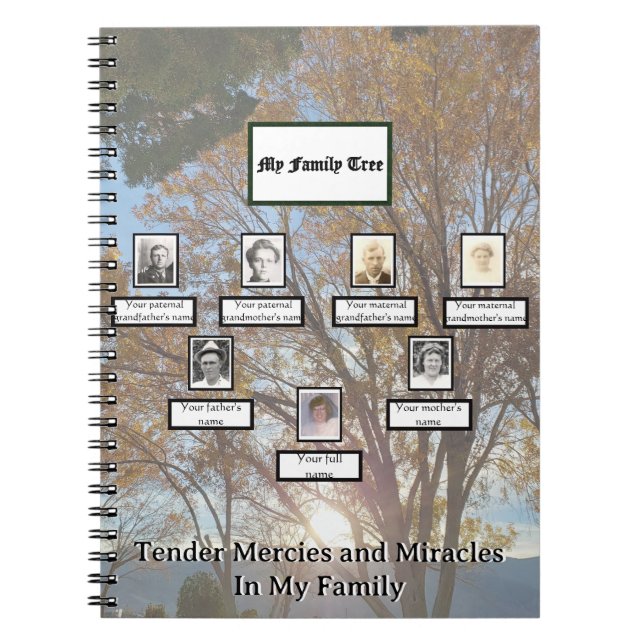 Carnet Three Generation Autumn Sunset Mercies Miracles (Devant)