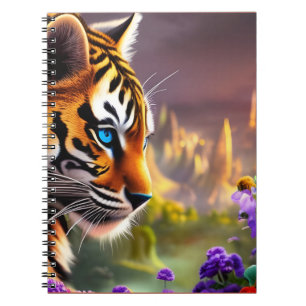Carnet Tiger Cub, Fleurs Violettes
