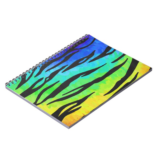 Carnet Tiger noir et arc-en-ciel (Côté gauche)