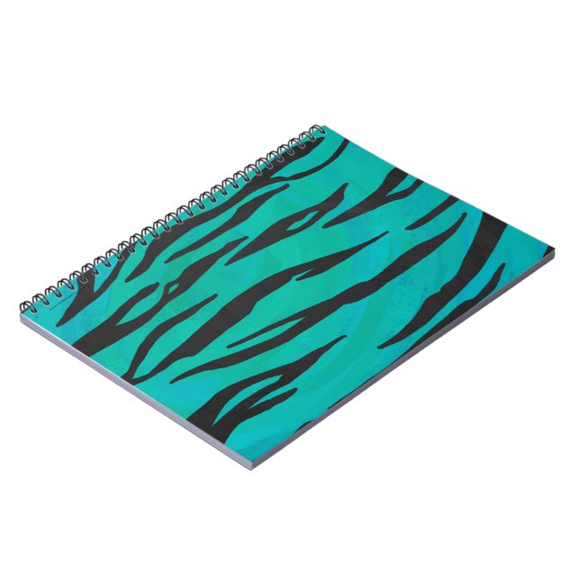 Carnet Tiger noir et Turquoise (Côté gauche)