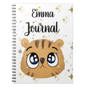 Carnet Tigre mignon rose