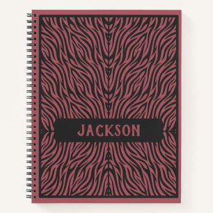 Carnet Tigre Pattern Red and Gray