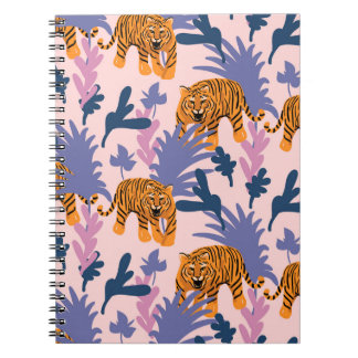 Carnet Tigres tropicaux Jungle Motif Vintage