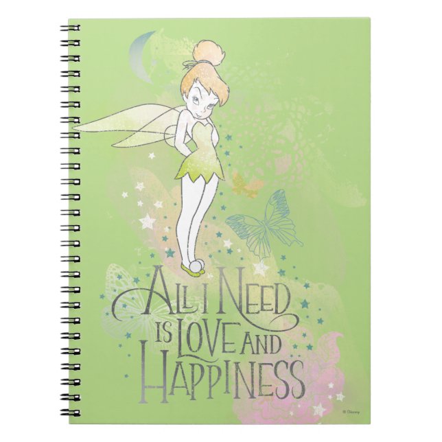 Carnet Tinker Bell Amour Et Bonheur (Devant)