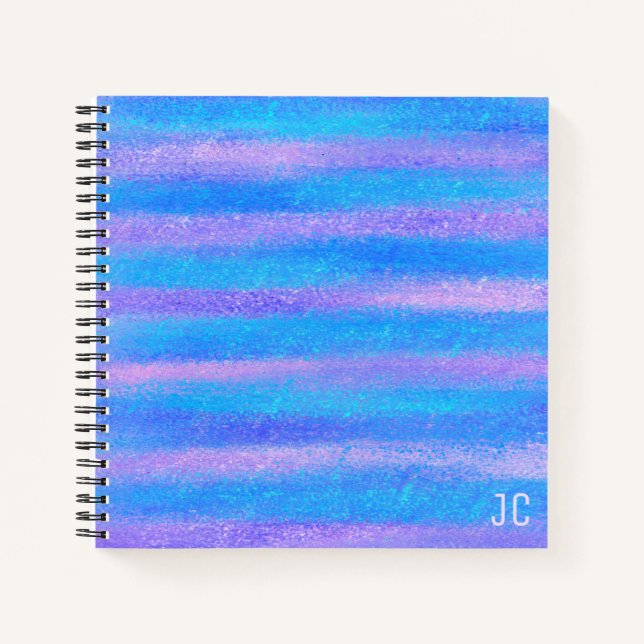 Carnet Tirures Iridescentes Chatoyantes Turquoise Rose (Devant)