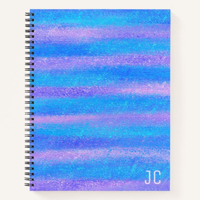 Carnet Tirures Iridescentes Chatoyantes Turquoise Rose (Devant)