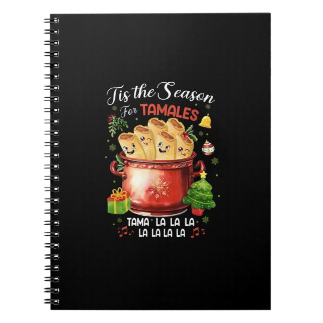 Carnet Tis Season For Tamales Christmas Mexican Food (Devant)