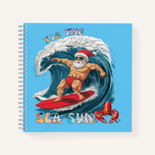 Carnet Tis The Sea-Sun - Surf Père Noël (Devant)