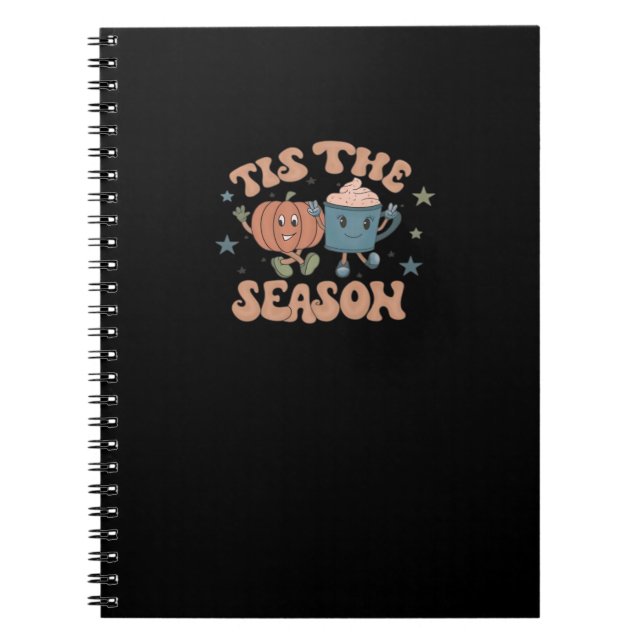 Carnet Tis The Season Pumpkin Fall Coffee Retro (Devant)