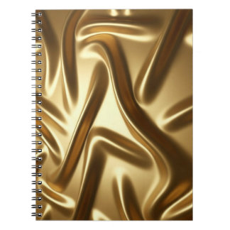Carnet Tissu de soie dorée - Texture de flux luxueuse