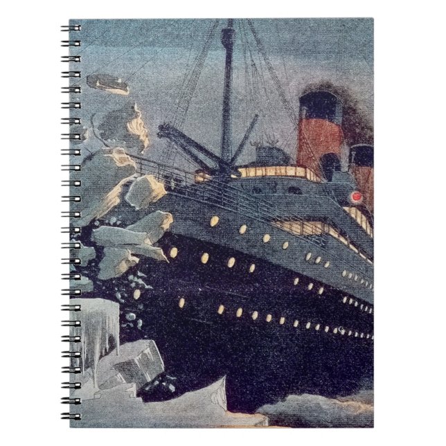 Carnet Titanic frappe l'iceberg (Devant)