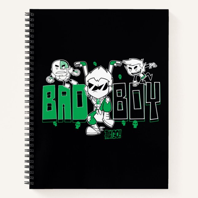 Carnet Titans Ados, allez ! | "Bad Boy" Robin, Cyborg & B (Devant)