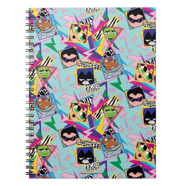 Carnet Titans Ados, allez ! | Retro 90's Group Collage (Devant)