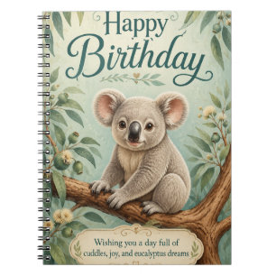 Carnet Titre Créatif Anniversaire Koala Adorable Eucalypt