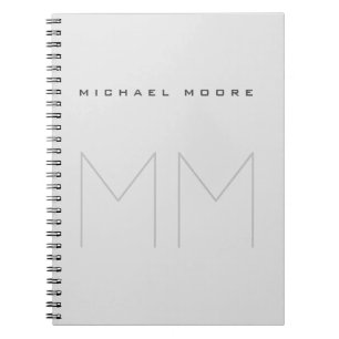Carnet Titre monogramme moderne minimaliste