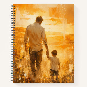 Carnet Toile de fond d'art aquarelle Golden Sunset