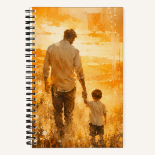 Carnet Toile de fond d'art aquarelle Golden Sunset