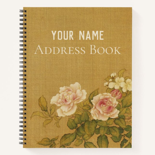 Carnet Toile Florale (Devant)