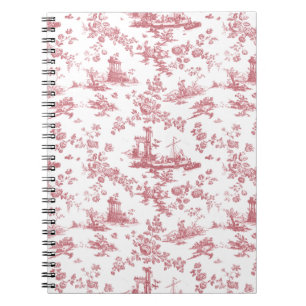 Carnet Toile vintage Florale de Jouy-Pink