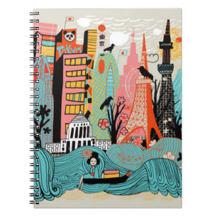 Carnet Tokyo tirée par la main Japon