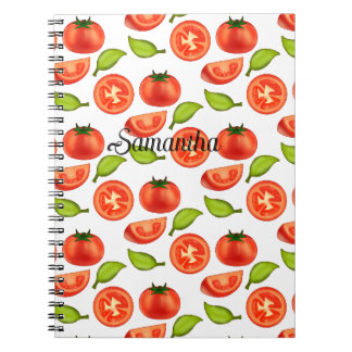 Carnet Tomates Et Feuilles D'Orégano