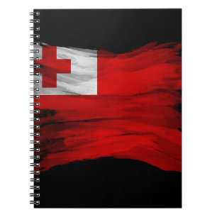Carnet Tonga flag brush stroke, national flag