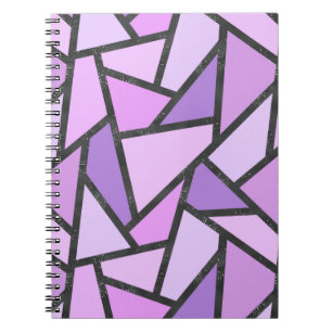 Carnet Tons du motif en vitrail lilas