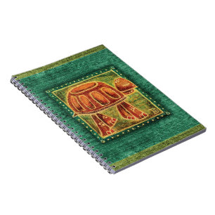 Carnet Tortue de désert au pastel d'huile