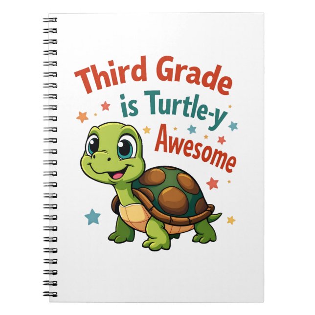 Carnet Tortue de troisième année Awesome 3e année Retour  (Devant)