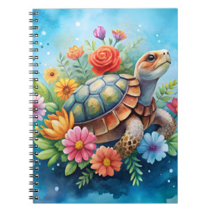 Carnet Tortue florale