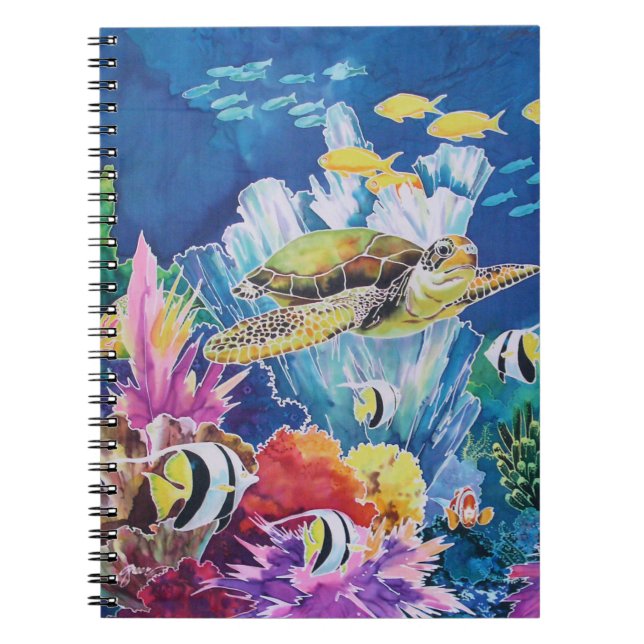 Carnet Tortue verte Ocean Scene (Devant)