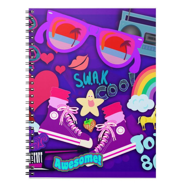 Carnet Totalement 80 Violet Collage (Devant)
