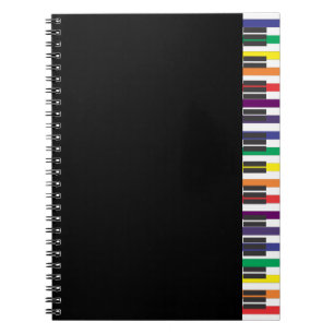 Carnet Touches de piano arc-en-ciel