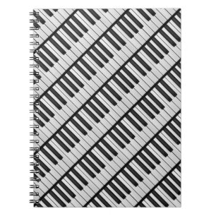 Carnet Touches de piano noir et blanc