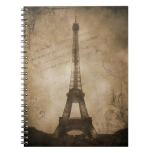 Carnet tour eiffel vintage