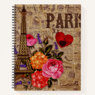 Carnet Tour Eiffel Vintage