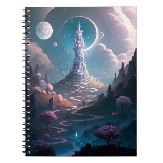 Carnet Tour Whimsical Paysage Imaginaire Art (Devant)