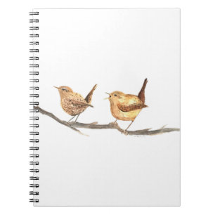 Carnet Tourbières mignonnes oiseaux pépinière aquarelle n