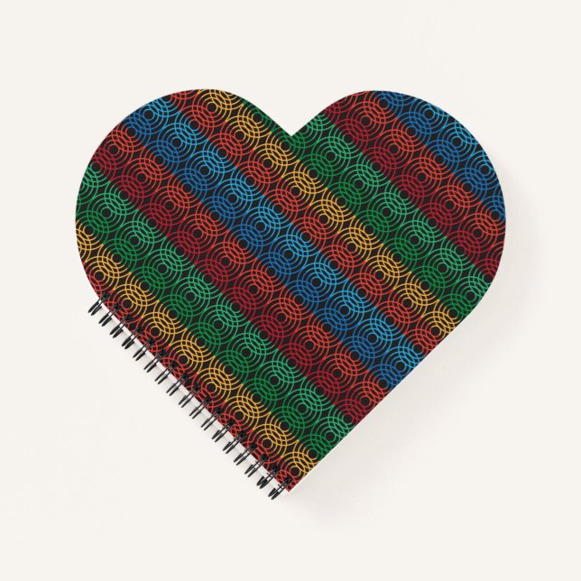 Carnet tourbillon avec couvercle motif circulaire (Devant)