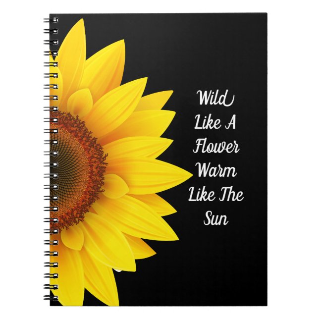 Carnet tourbillon de tournesol (Devant)