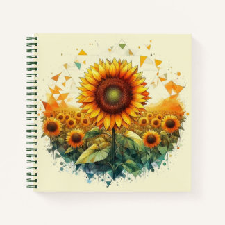 Carnet tourbillon de tournesol