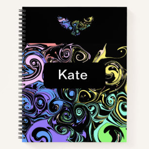 Carnet Tourbillons colorés abstraits