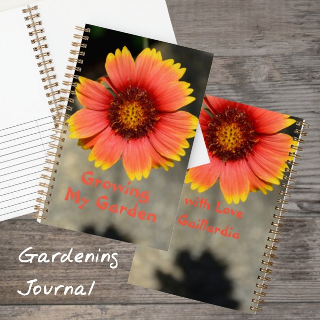 Carnet Tournesol de Gaillardia d'Orange et Jaune Gardener (Créateur téléchargé)
