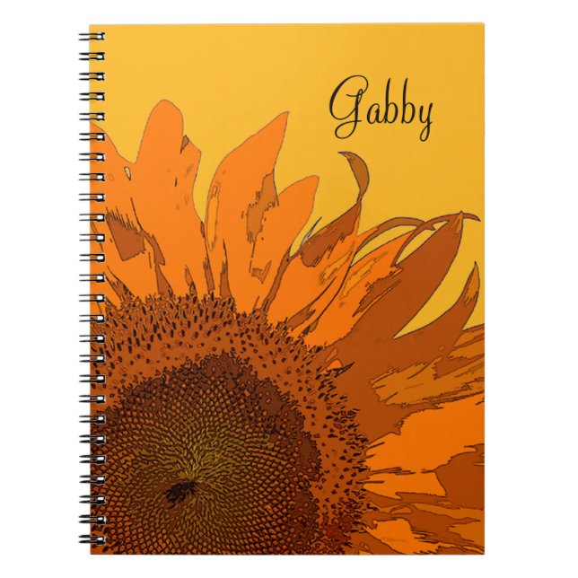 Carnet Tournesol orange (Devant)