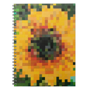 Carnet Tournesol radieux en pixel art