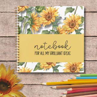 Carnet tournesol "Toutes mes idées brillantes"