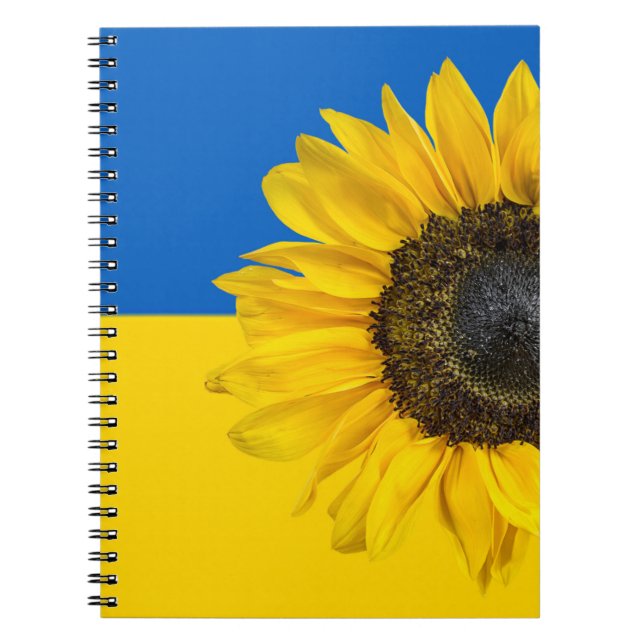 Carnet Tournesol ukrainien au drapeau (Devant)