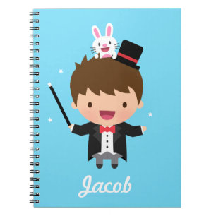 Carnet Tours de magie de magicien mignon Lapin personnali