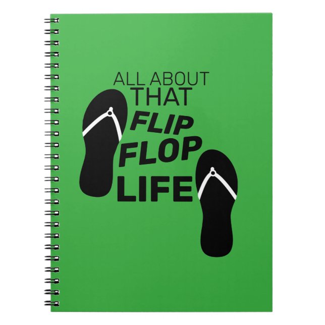 Carnet Tout À Propos De Cette Flip Flop Life (Devant)